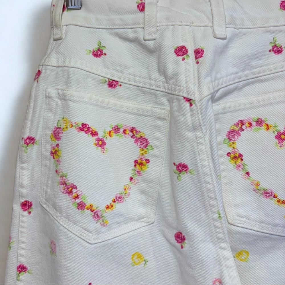 💝 Escada by Margareth Ley Vintage Floral Jeans- Rare 1980s/90s - Picture 8 of 12